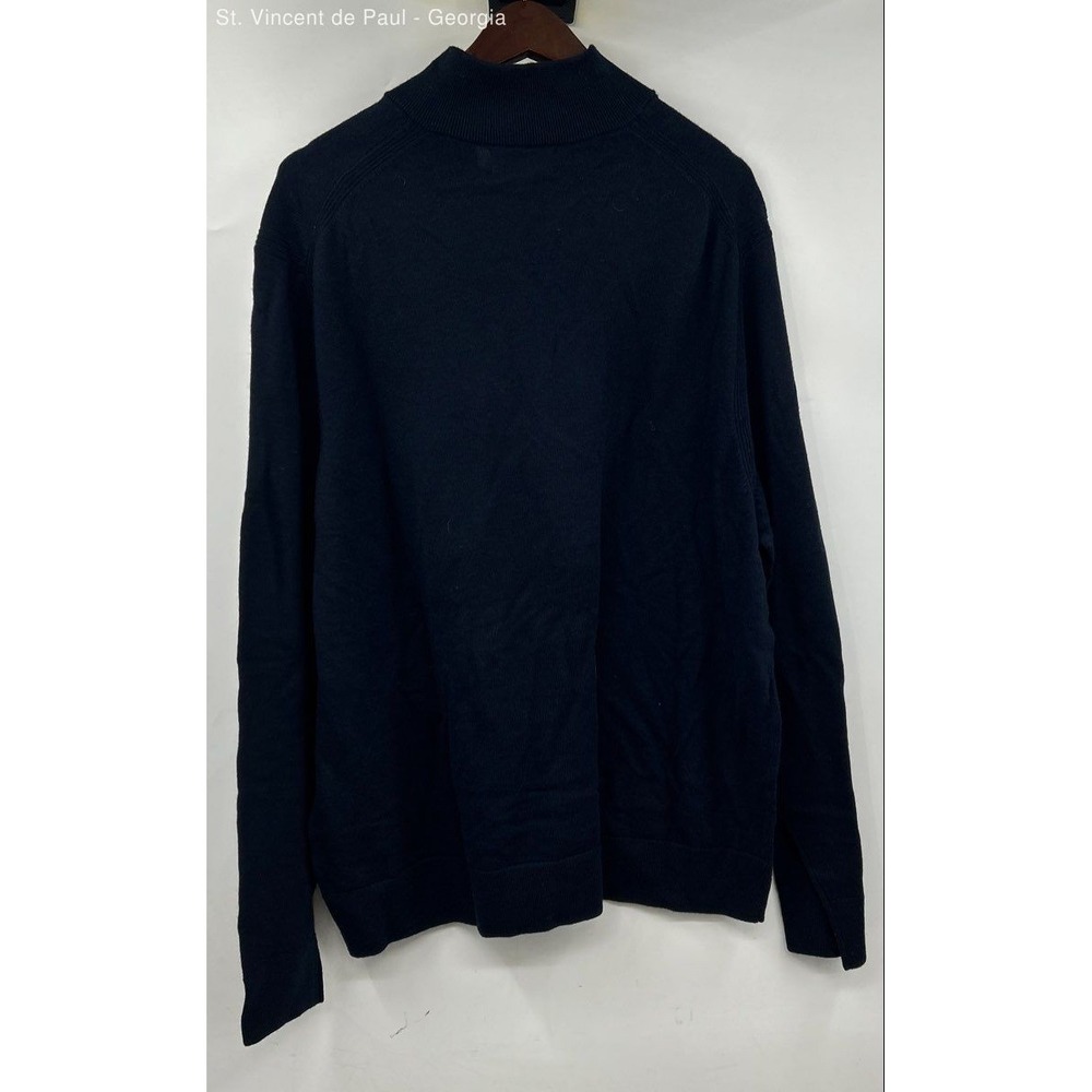 BR Merino Wool 1/4 Zip Pullover Sweater Men's XXl Tall Blue NWT - Picture 4 of 9